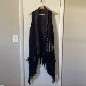 World Market open front western shall vest wrap size S RN#25326 100% acrylic